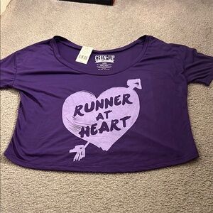 Chin-Up Purple 'Runner at Heart' Tee